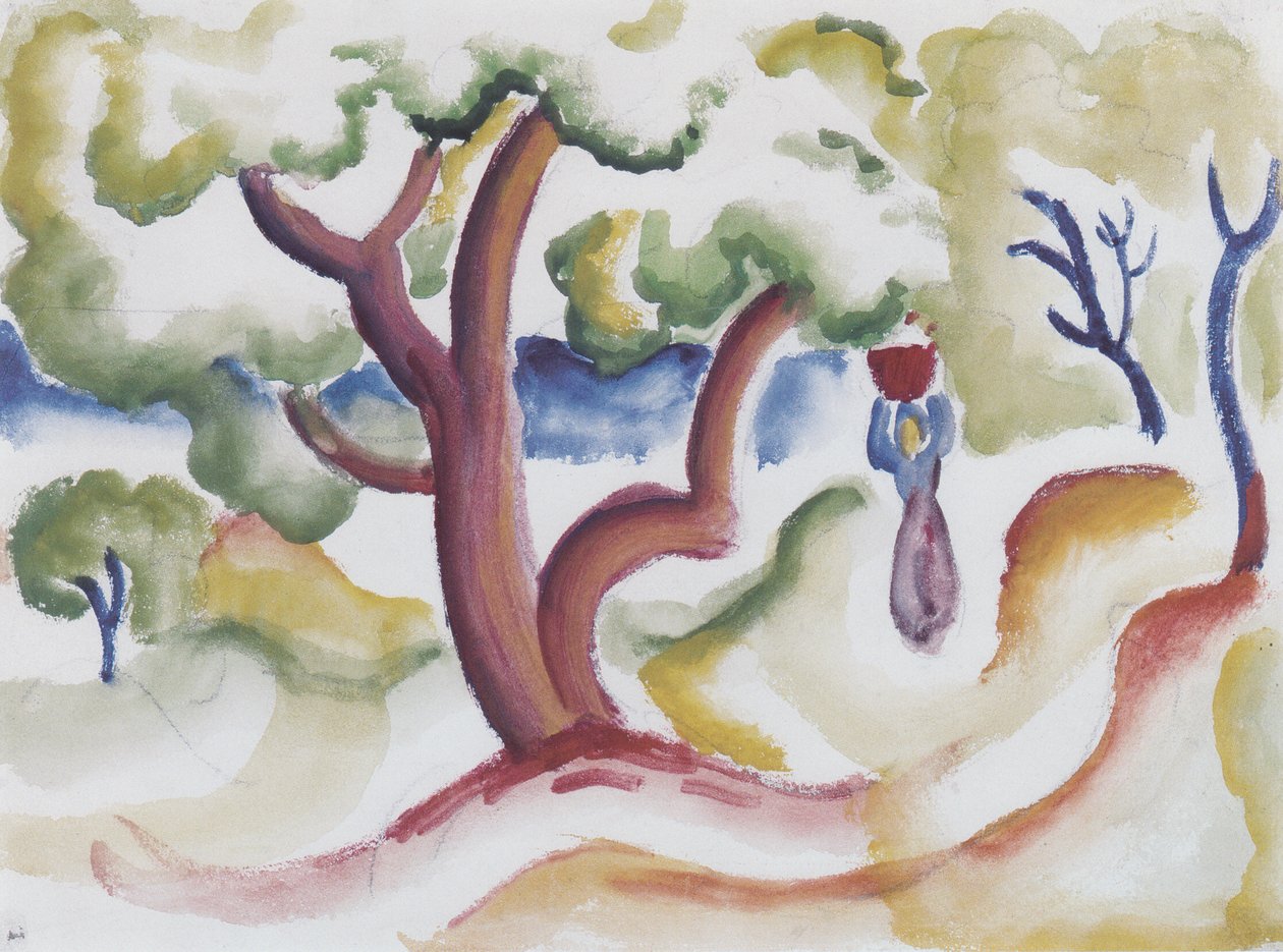Nő bögrével Baumann alatt alkotó: August Macke