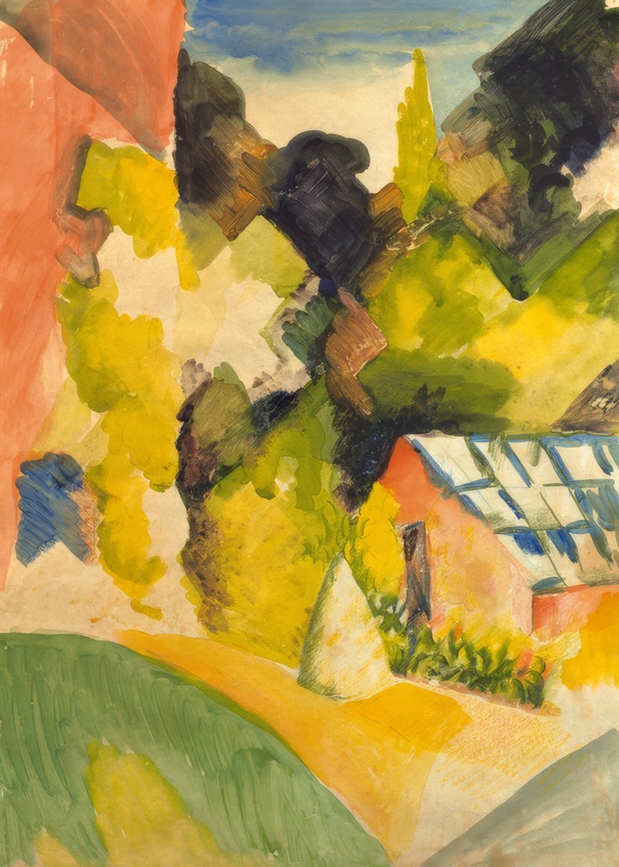 Üvegház az oberhofeni parkban alkotó: August Macke