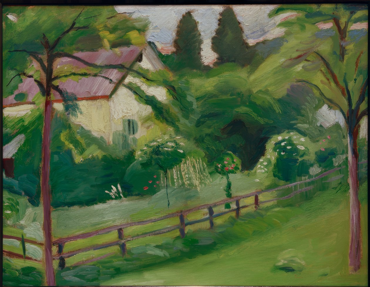 Vidéki ház kerttel alkotó: August Macke
