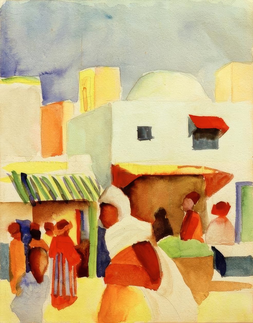 Piac Tuniszban I alkotó: August Macke