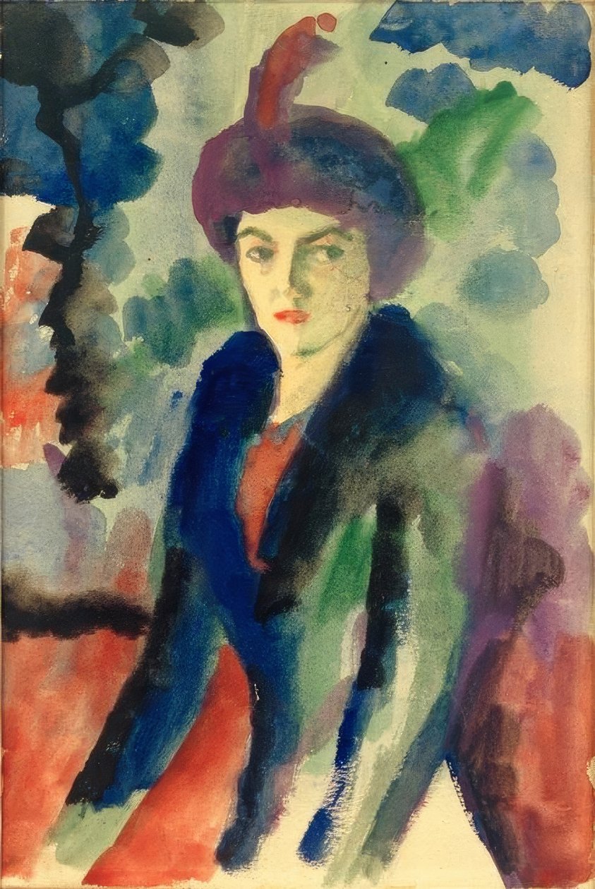 Elisabeth Macke portrétanulmány alkotó: August Macke