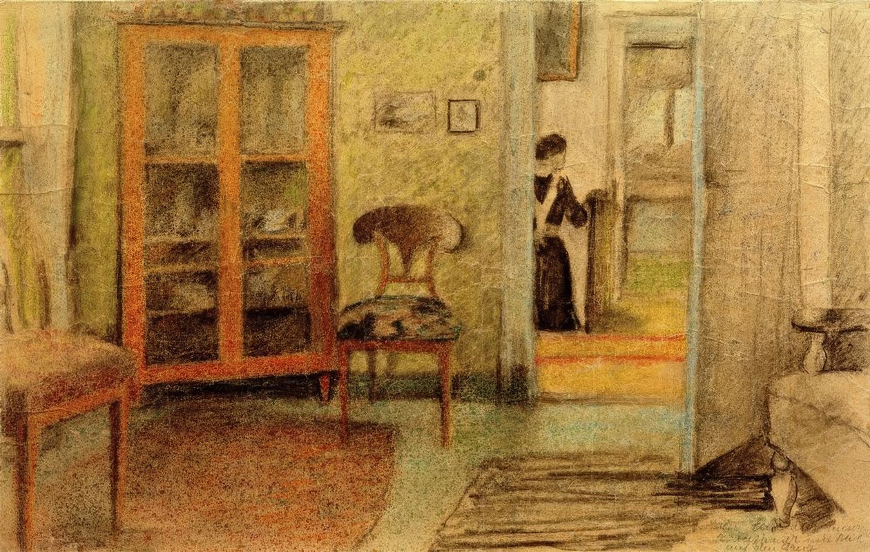 A nappalink a folyosóra néz alkotó: August Macke