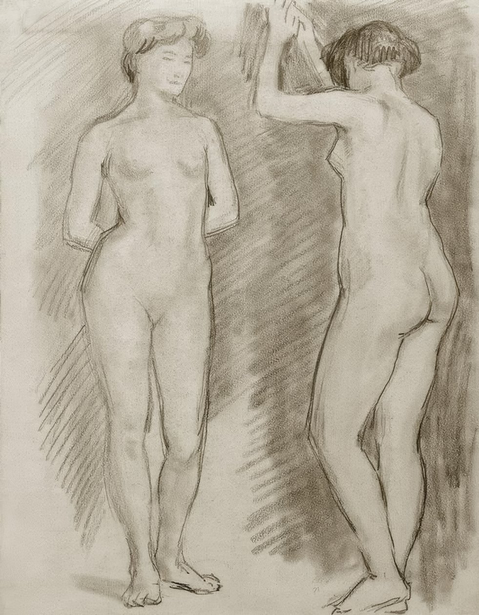 Női aktok alkotó: August Macke