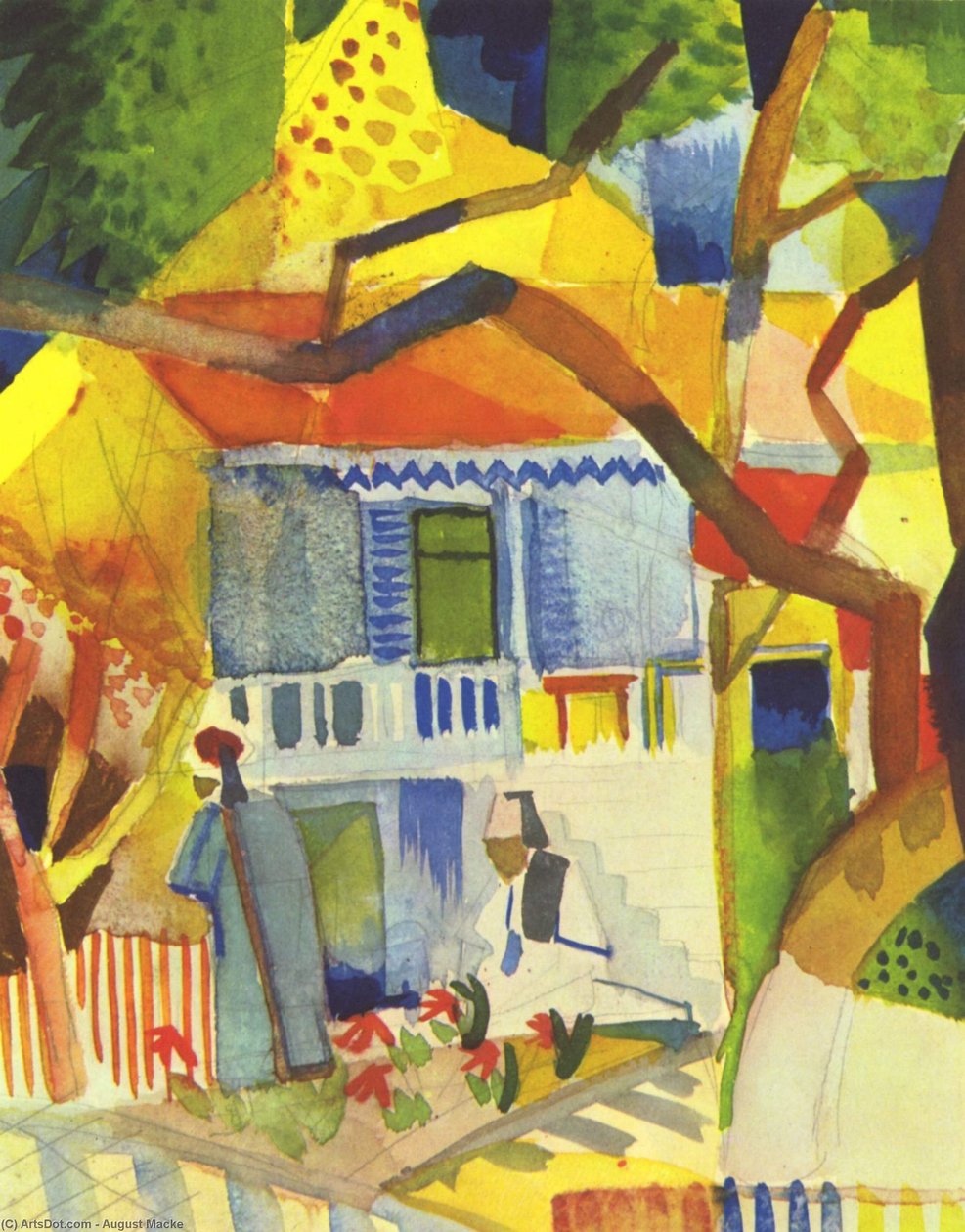 st. germain-i ház belső udvara alkotó: August Macke