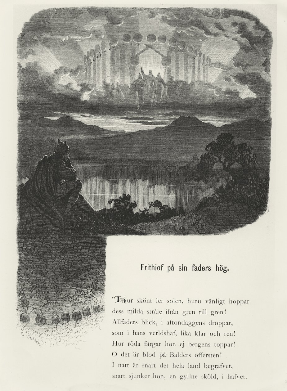 Illusztráció a „Frithjof-Saga”-ból, Esaias Tegnér, 1868 alkotó: August Malmström