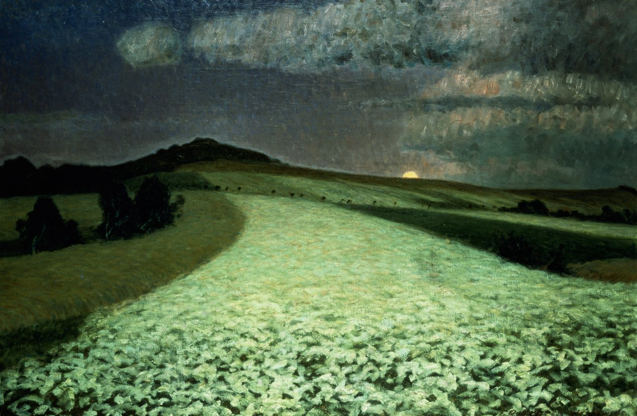 Érett búzamezők alkotó: August Overbeck