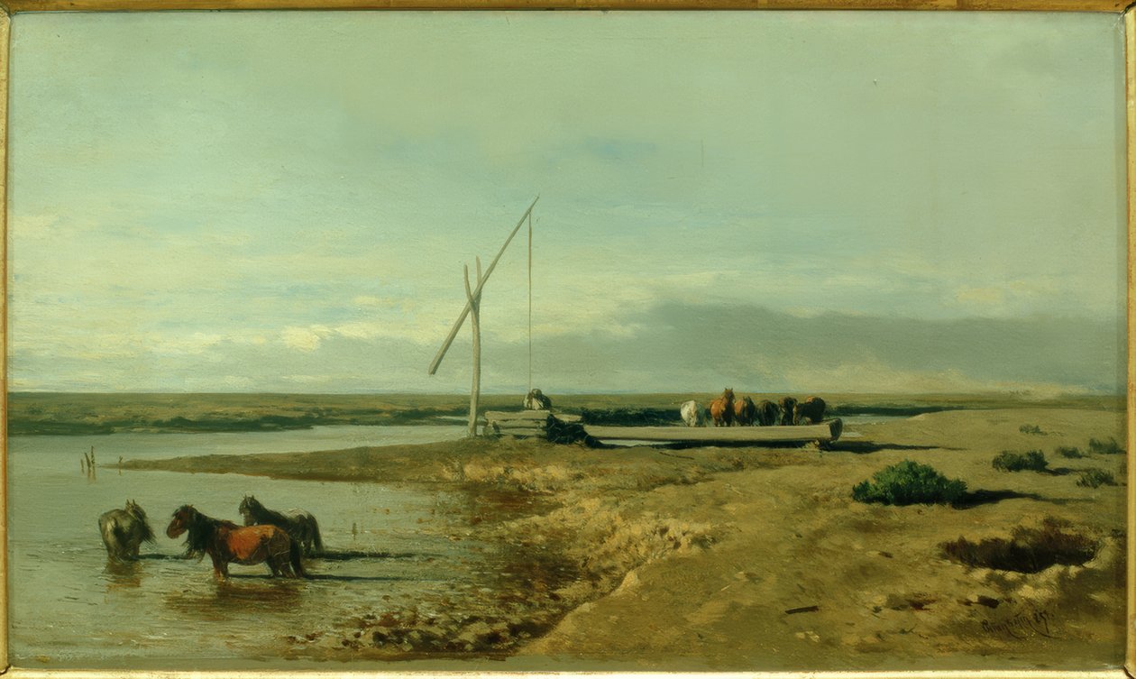 Lóvályúk a Pusztán alkotó: August von Pettenkofen