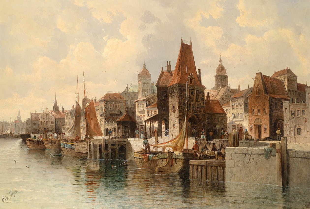 (Kitalált) város a folyón alkotó: August von Siegen