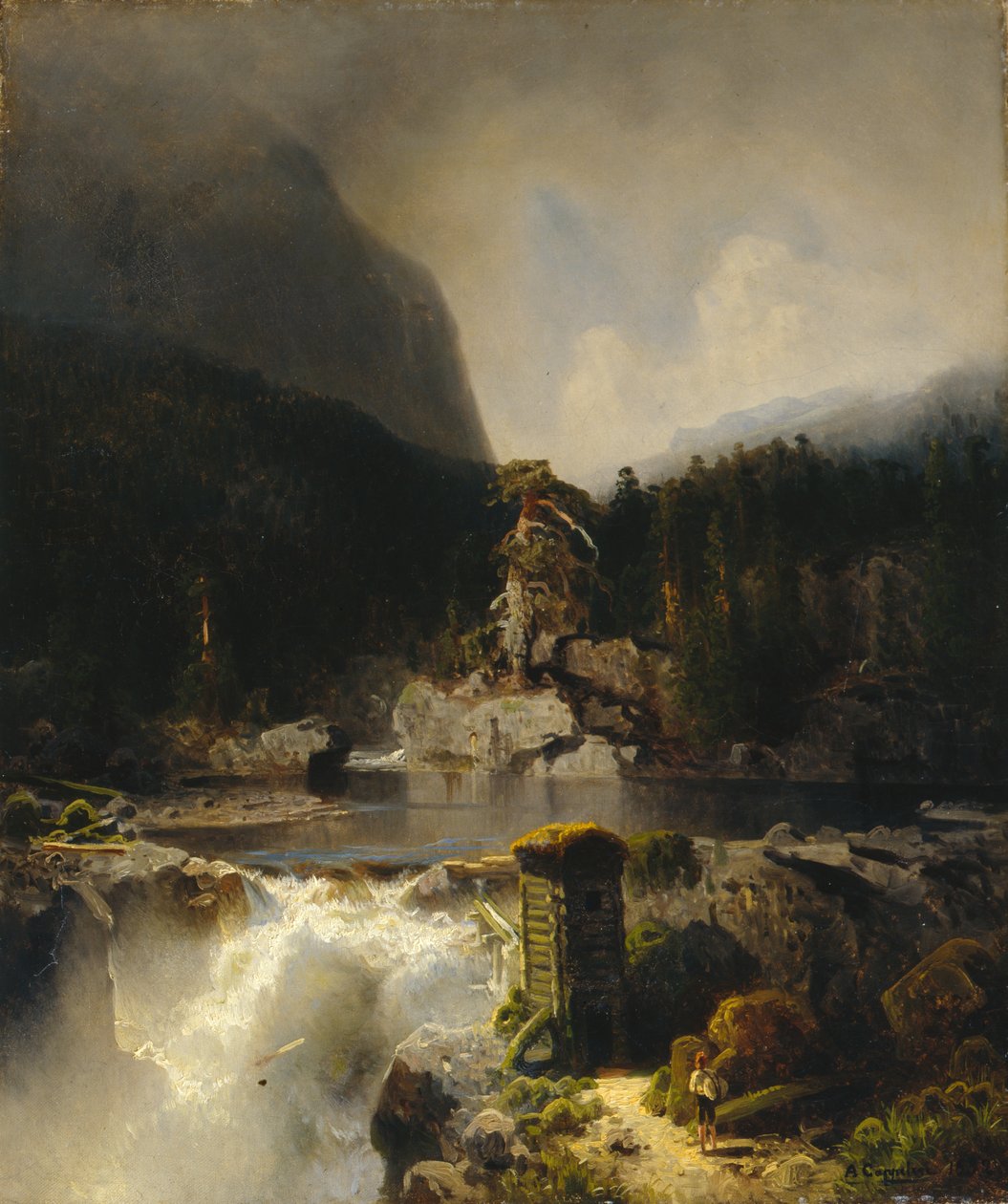 Møllefossen alkotó: August Cappelen