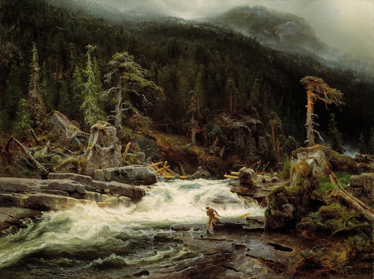 Vízesés Telemarkban alkotó: August Cappelen
