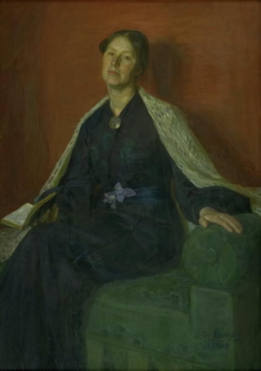 Egy hölgy portréja alkotó: August Eiebakke