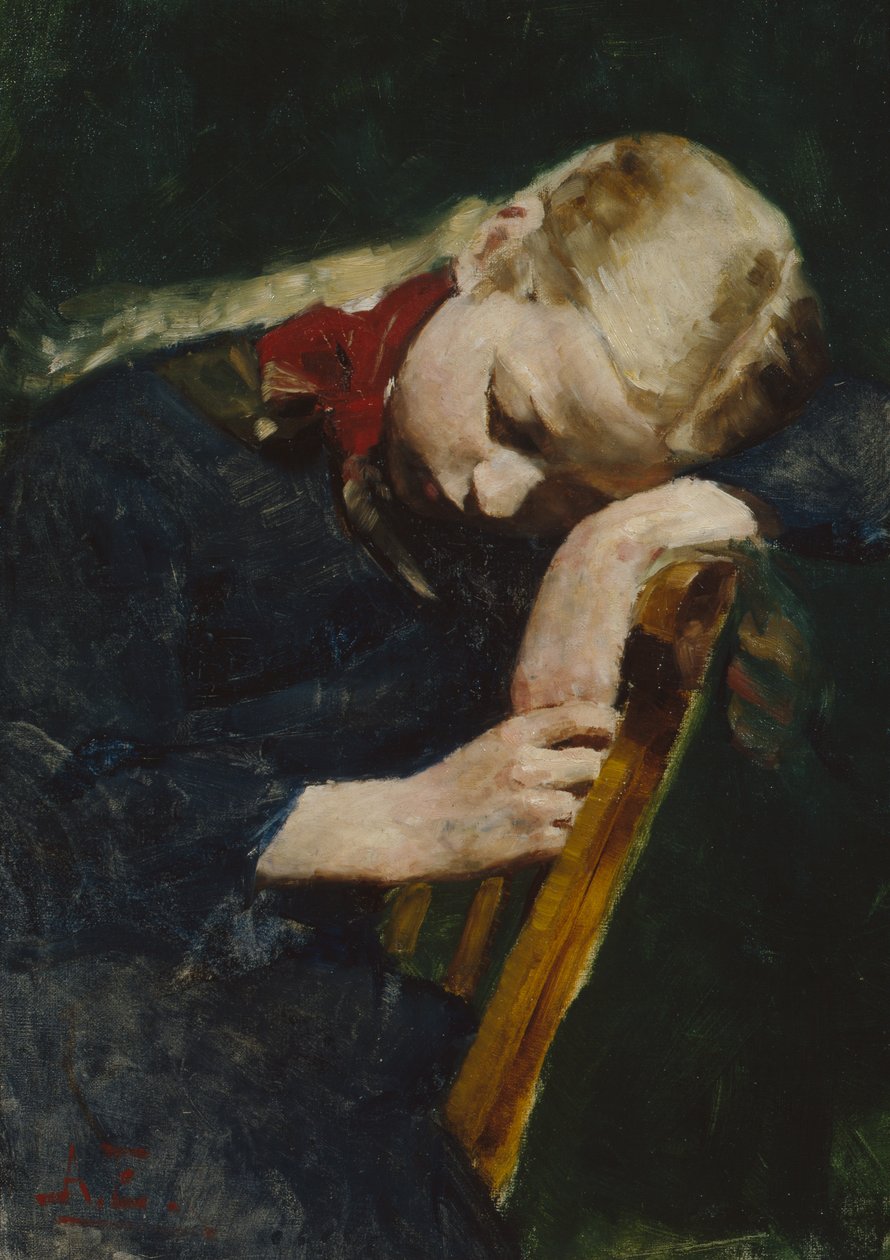 Pihenő lány alkotó: August Eiebakke