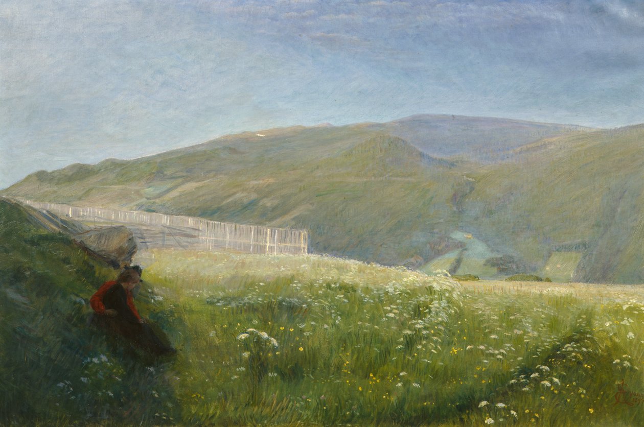 Nyári táj, Vågå alkotó: August Eiebakke