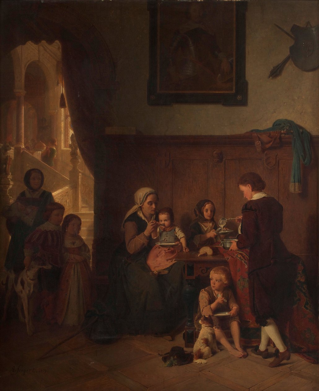szegény család ellátása alkotó: August Friedrich Siegert