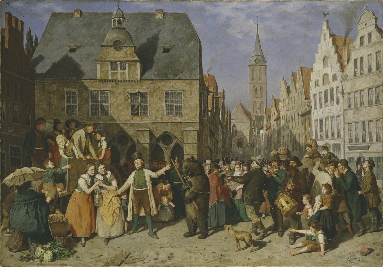 Egy táncoló medve, 1865 alkotó: August Jernberg