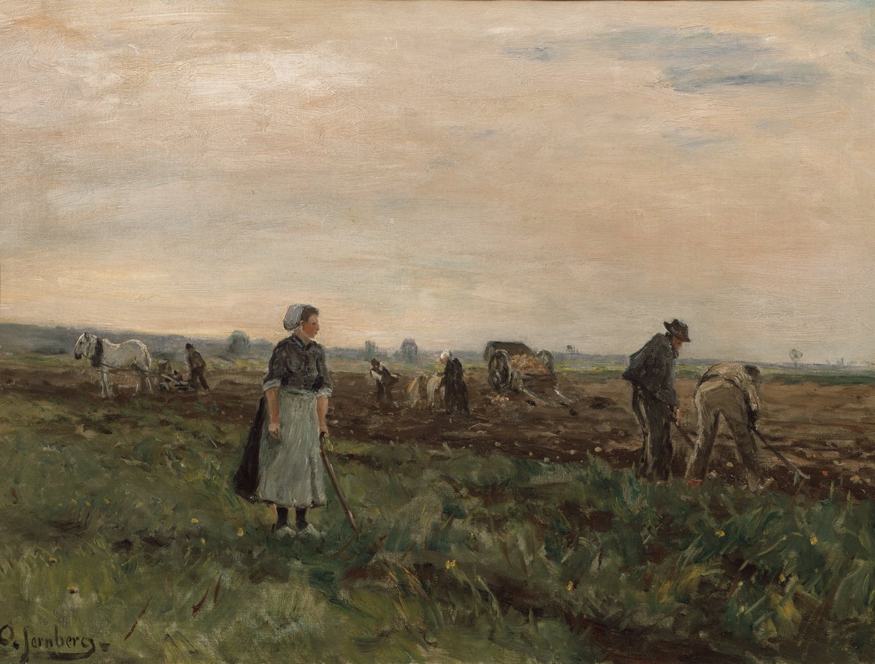 Munkások a terepen (festés) alkotó: August Jernberg