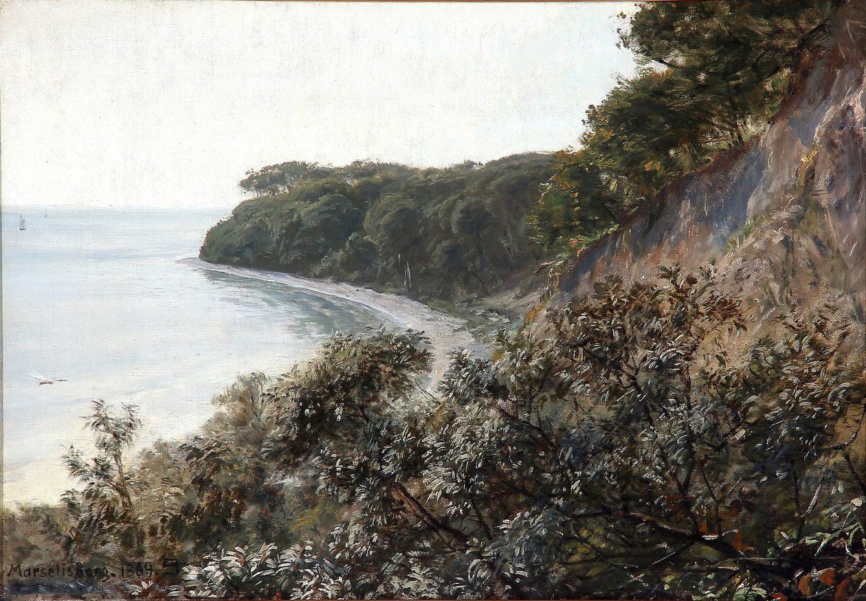 Tengerparti jelenet Marselisborgból alkotó: August Jerndorff
