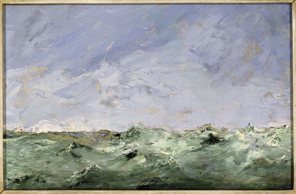 Petite eau. Dalaro (comte de Stockohlm) – Kis víz. Dalaroe, Strindberg, August (1849-1912). Olaj, karton alkotó: August Johan Strindberg