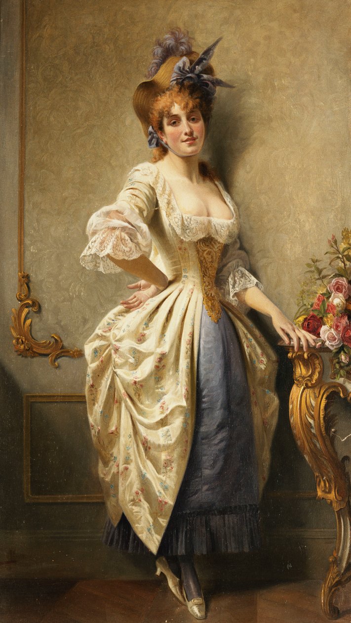 Egy fiatal szépség, 1884 alkotó: August Knoop