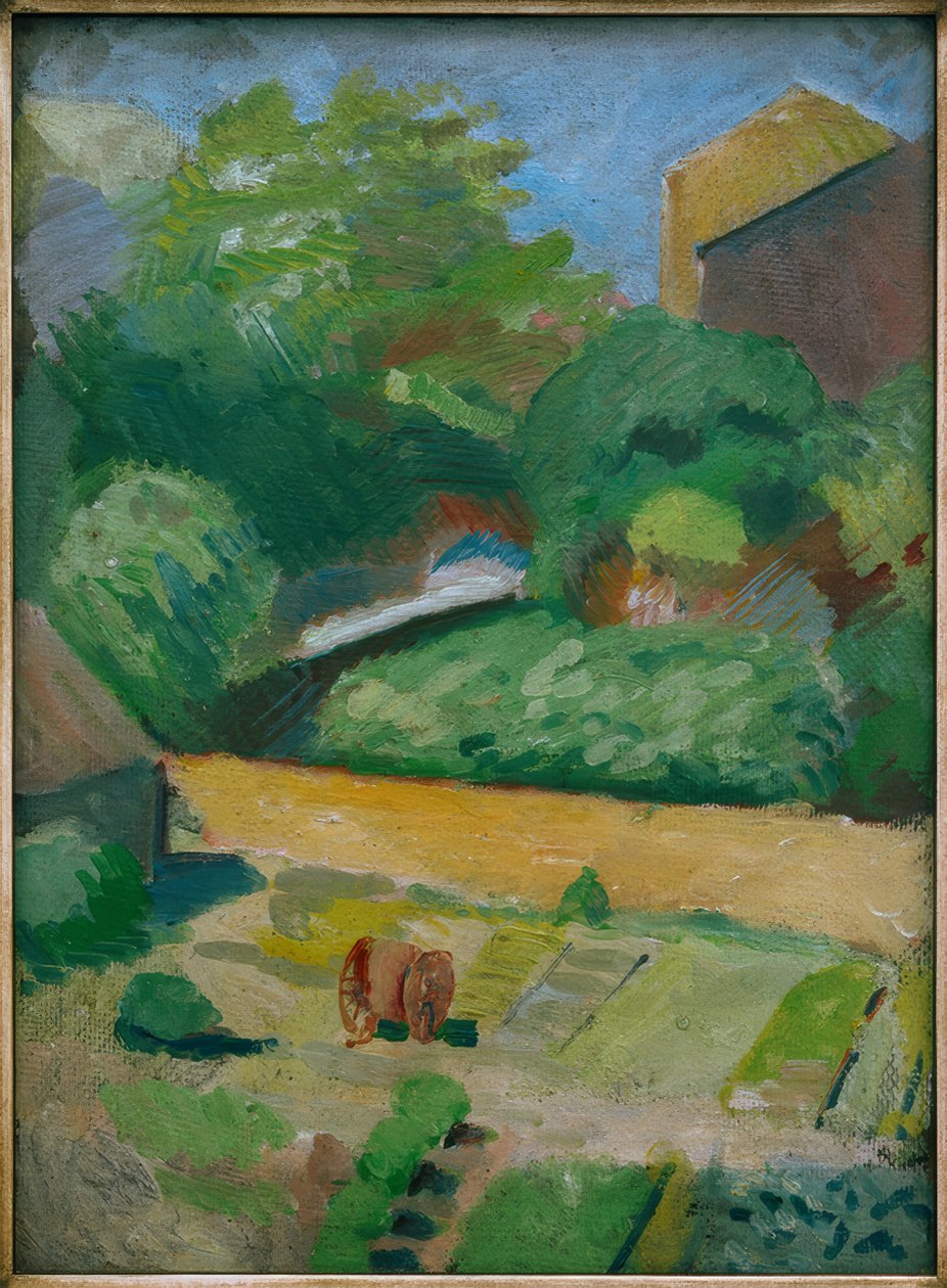 Kilátás a szomszédos kertre (Bonn) alkotó: August Macke