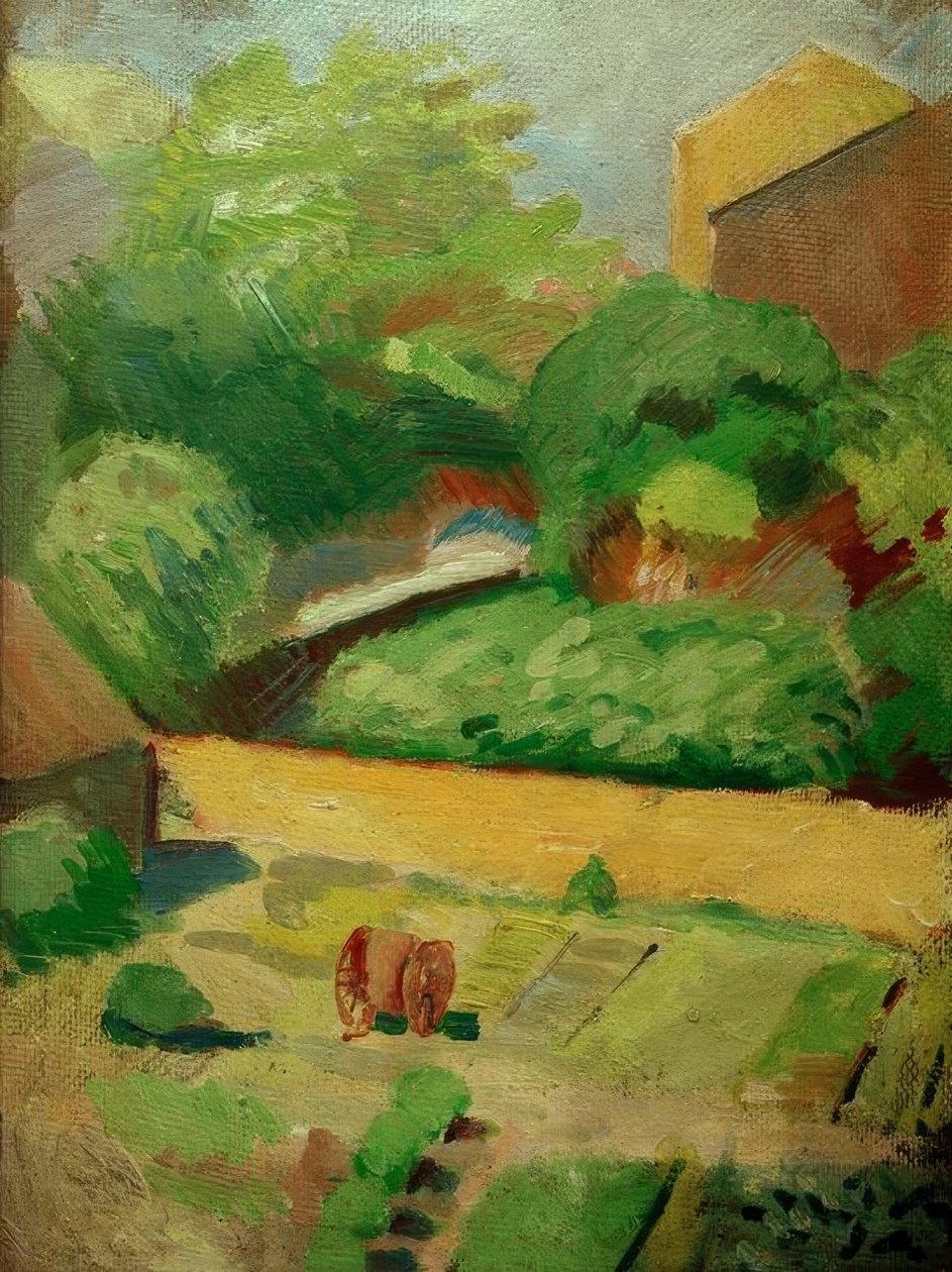 Kilátás a szomszédos kertre (Bonn) alkotó: August Macke