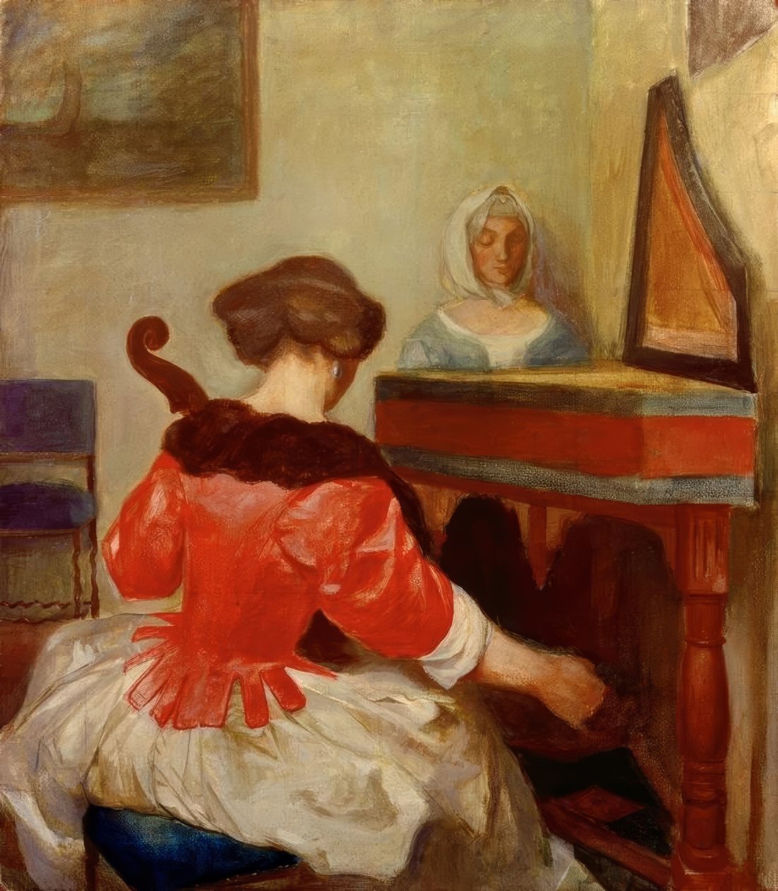A koncert, másolat Gerard ter Borch után alkotó: August Macke