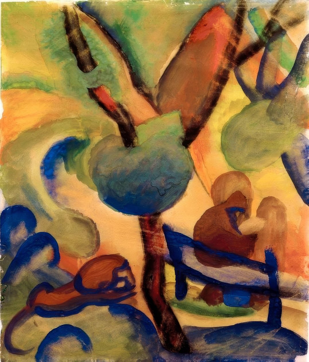 Remete oroszlánnal (Hieronymus) alkotó: August Macke