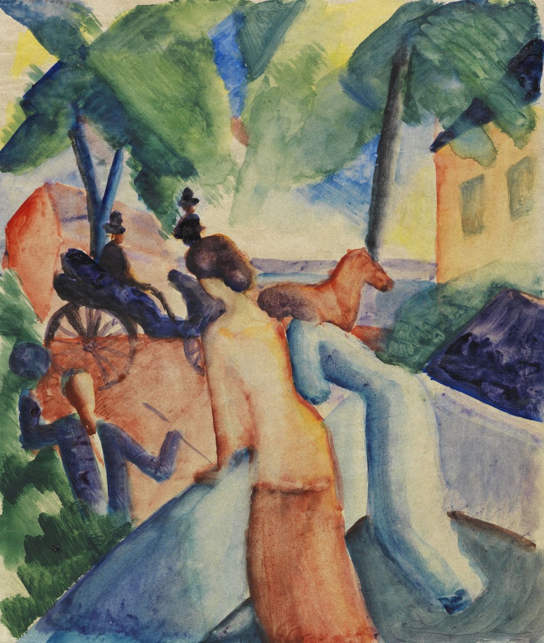 A Thun-tó köszöntése, 1913. alkotó: August Macke