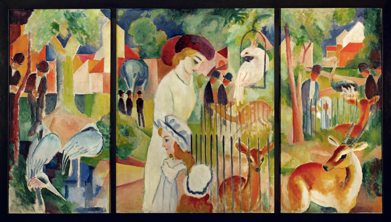 Nagy állatkert ... (olaj, vászon) alkotó: August Macke