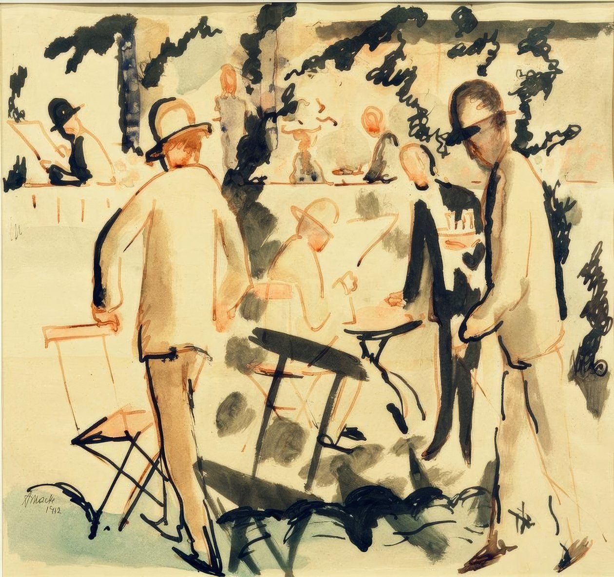 Kávéház terasz alkotó: August Macke