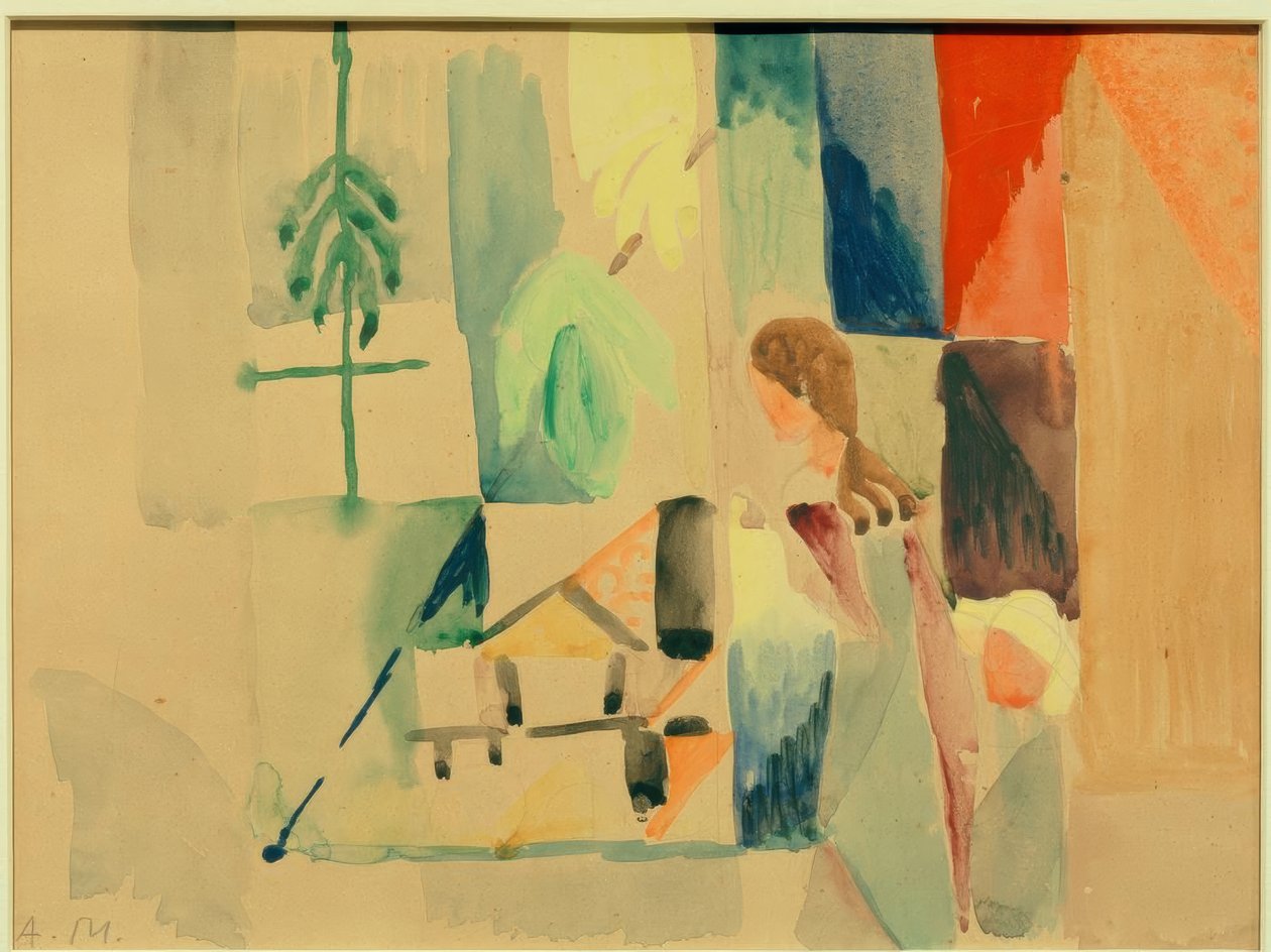 Gyermekek a zöldségesnél II alkotó: August Macke
