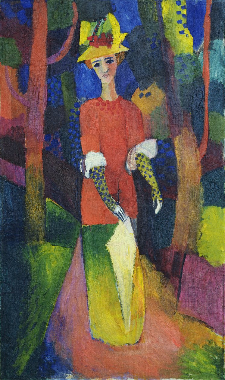 Hölgy a parkban alkotó: August Macke