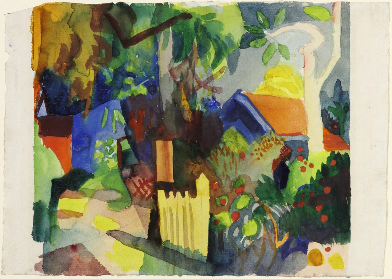 Táj világos fával alkotó: August Macke