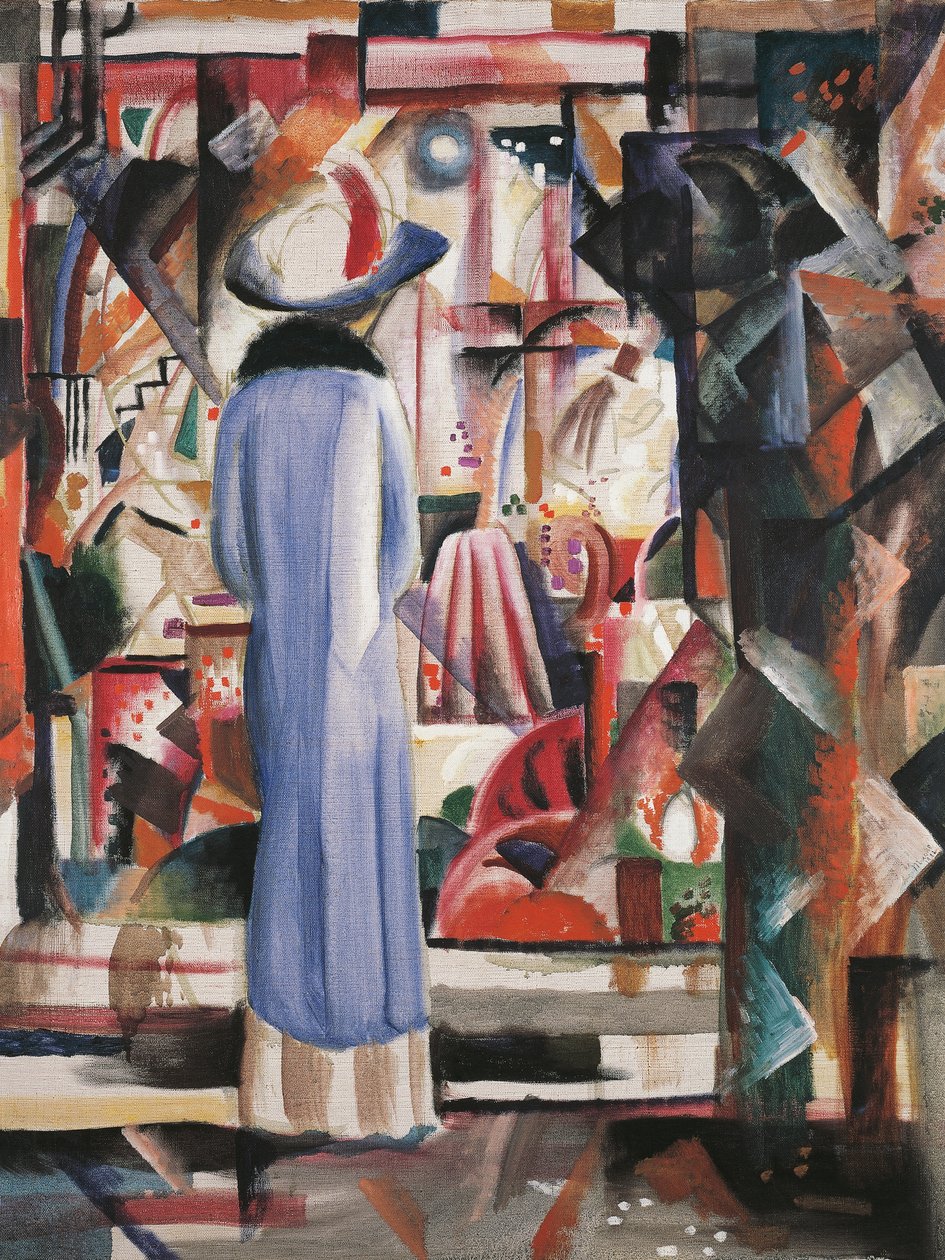Nagy, világos kirakat alkotó: August Macke