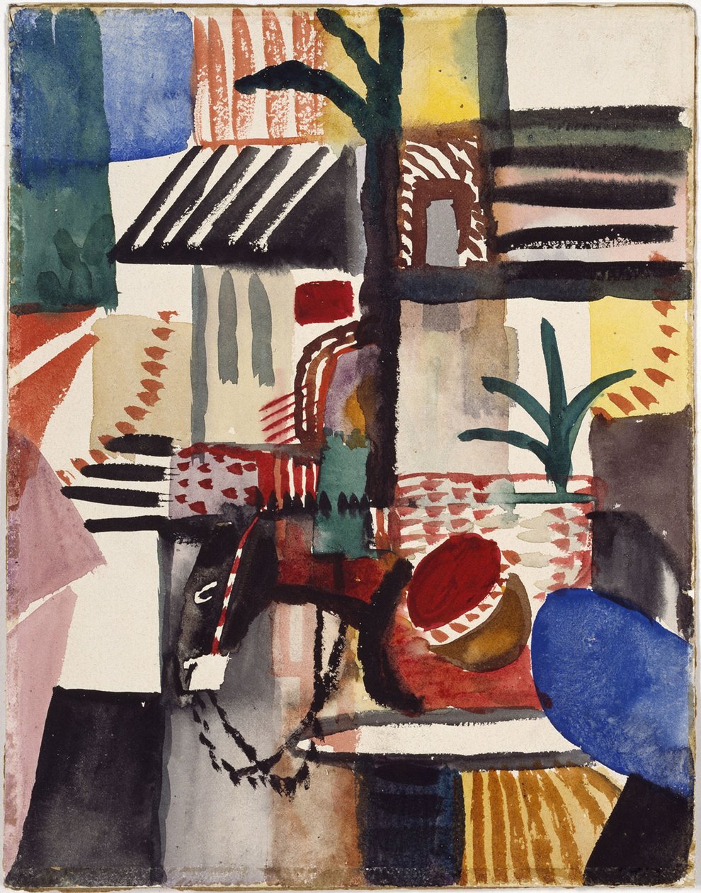 Ember szamárral Tunézia, 1914 alkotó: August Macke