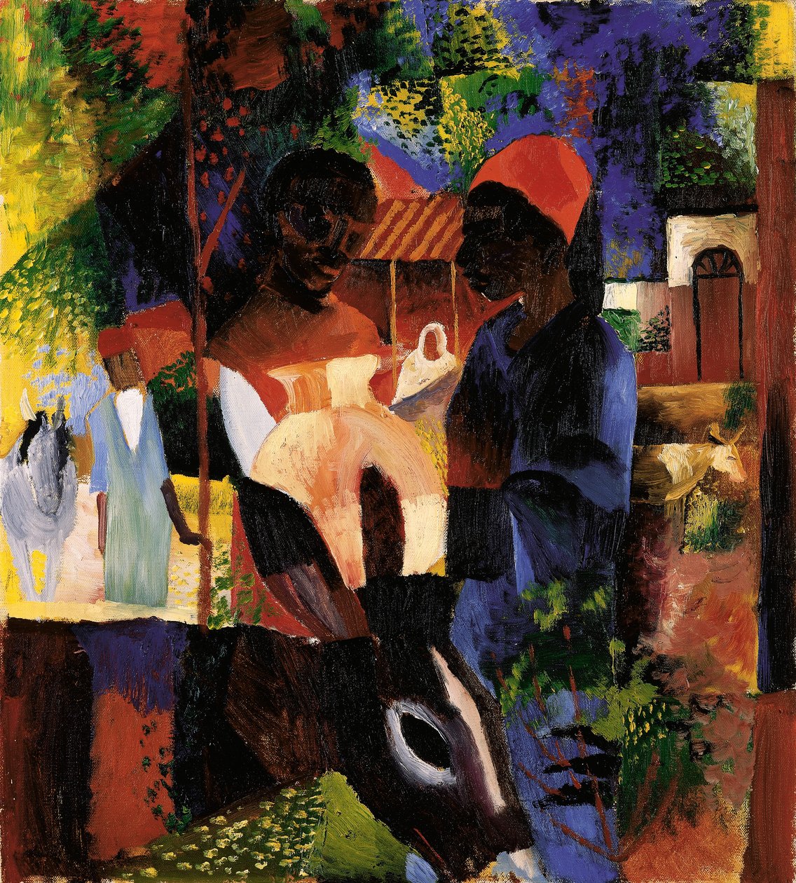 Piac Tuniszban alkotó: August Macke