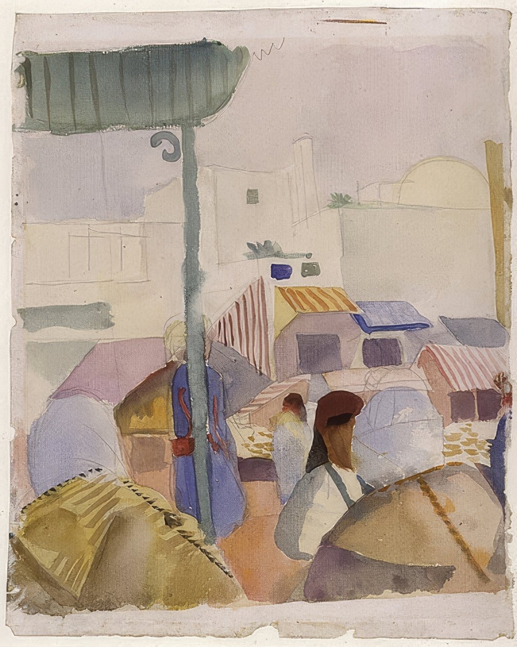 Piac Tuniszban (II). 1914 alkotó: August Macke