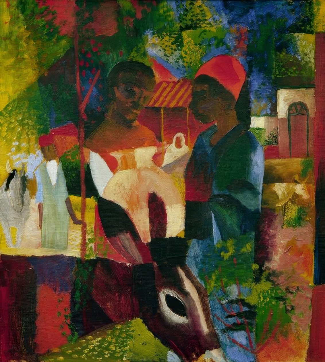 Piac Tuniszban alkotó: August Macke