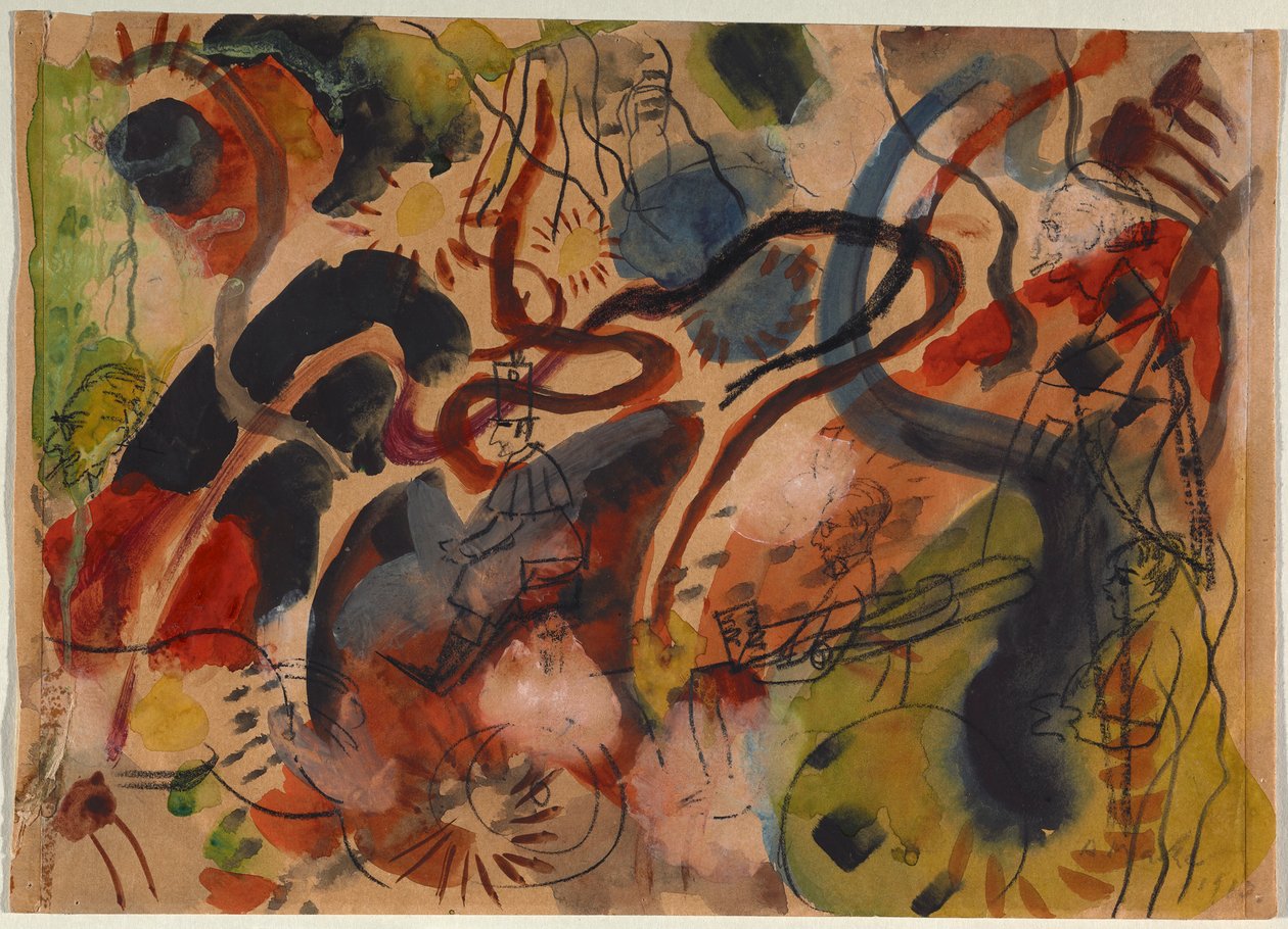 A kék lovas paródiája alkotó: August Macke