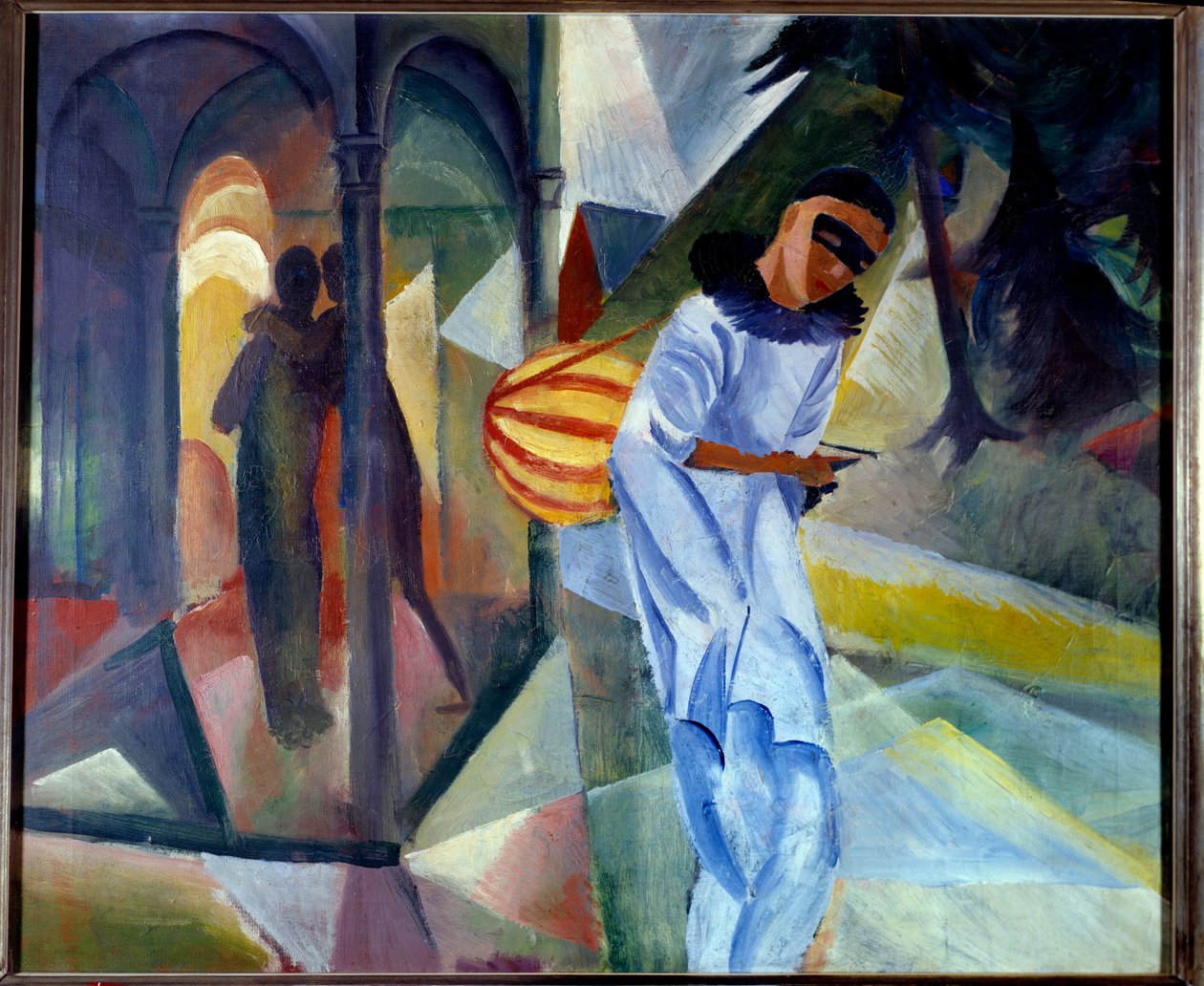 Pierrot. August Macke festménye (1887-1914) alkotó: August Macke