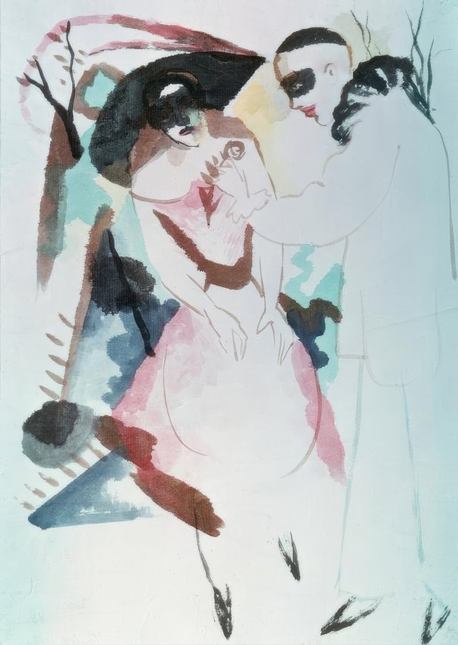 Pierrot és hölgy alkotó: August Macke