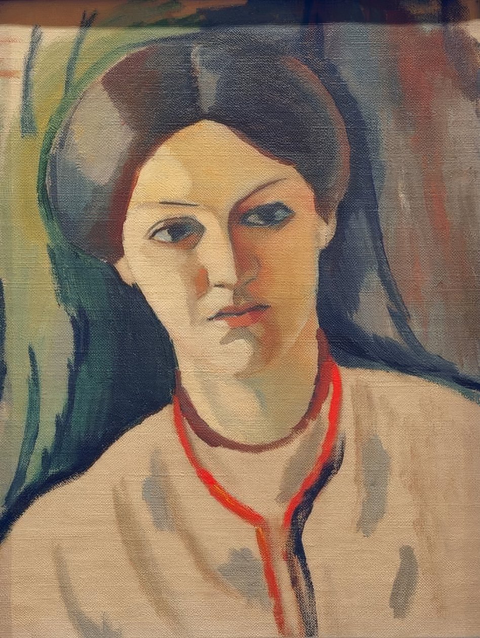 A művész feleségének portréfeje alkotó: August Macke