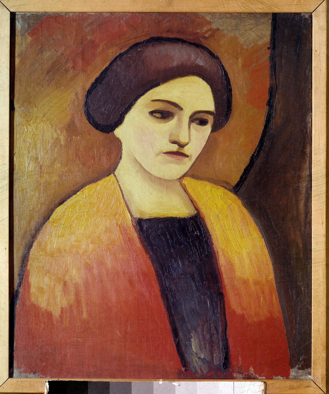 Madame Macke, a festő feleségének portréja August Macke (1887-1914) festménye 1911 Párizs, Városi Modern Művészeti Múzeum alkotó: August Macke