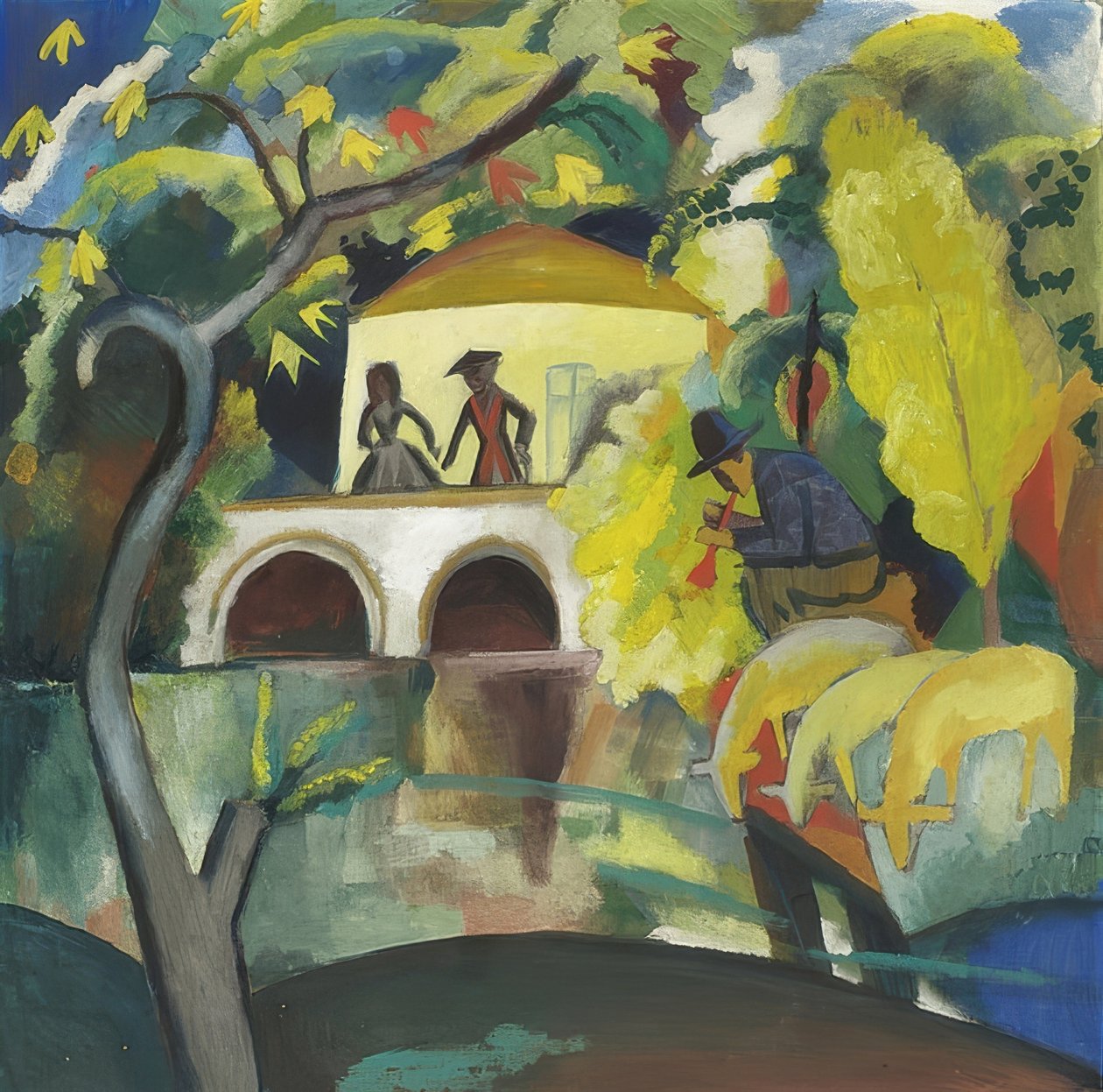 Rokokó. 1912 alkotó: August Macke