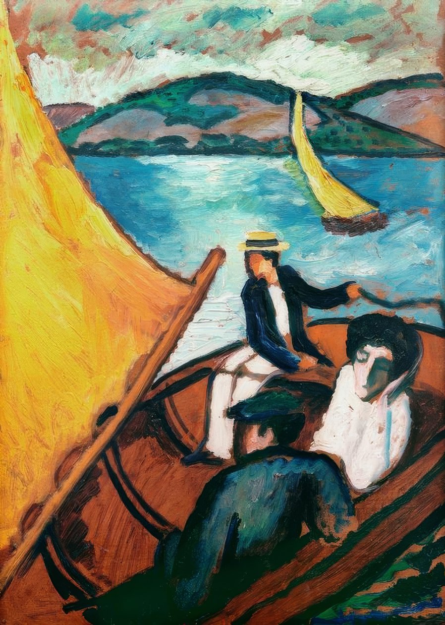 Vitorlás hajó, Tegernsee alkotó: August Macke