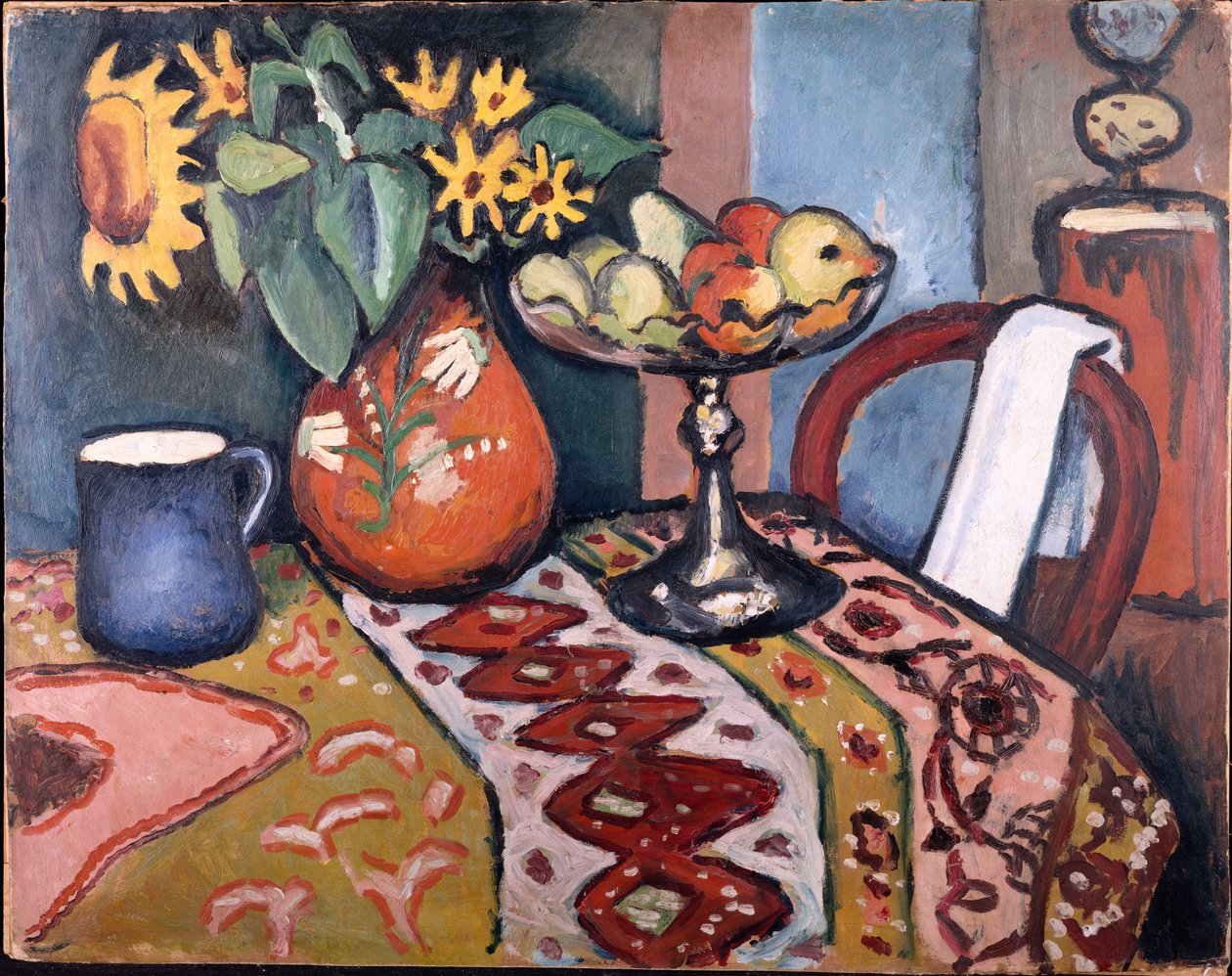 Csendélet napraforgókkal II, 1911 alkotó: August Macke
