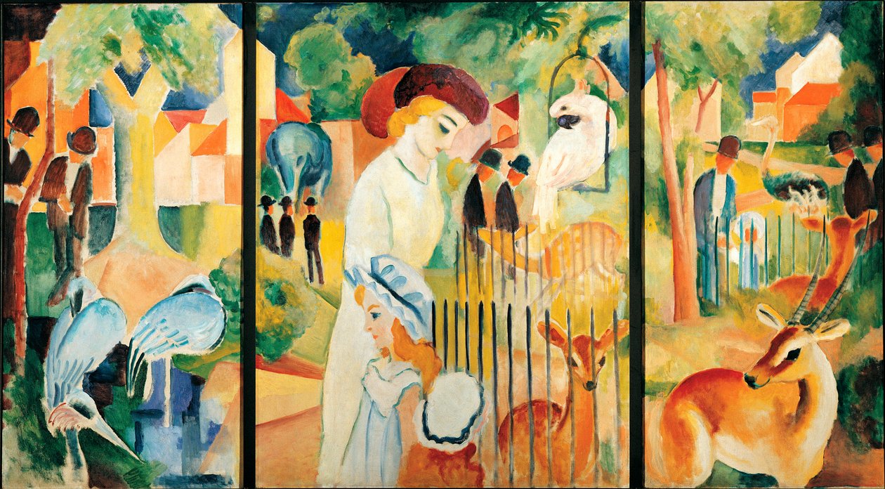 A nagy állatkert. August Macke festménye (1887-1914) alkotó: August Macke