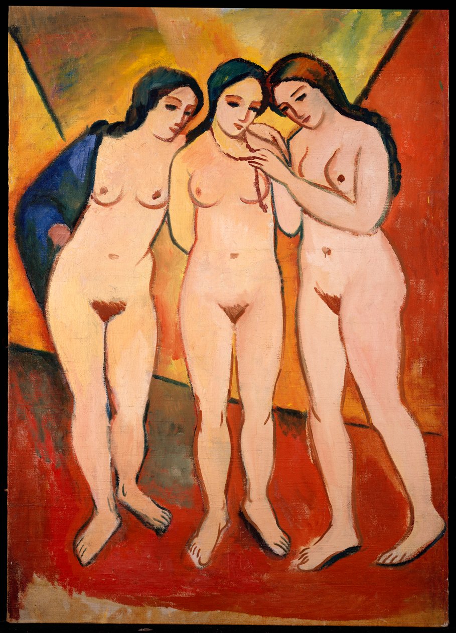 Három meztelen nő alkotó: August Macke