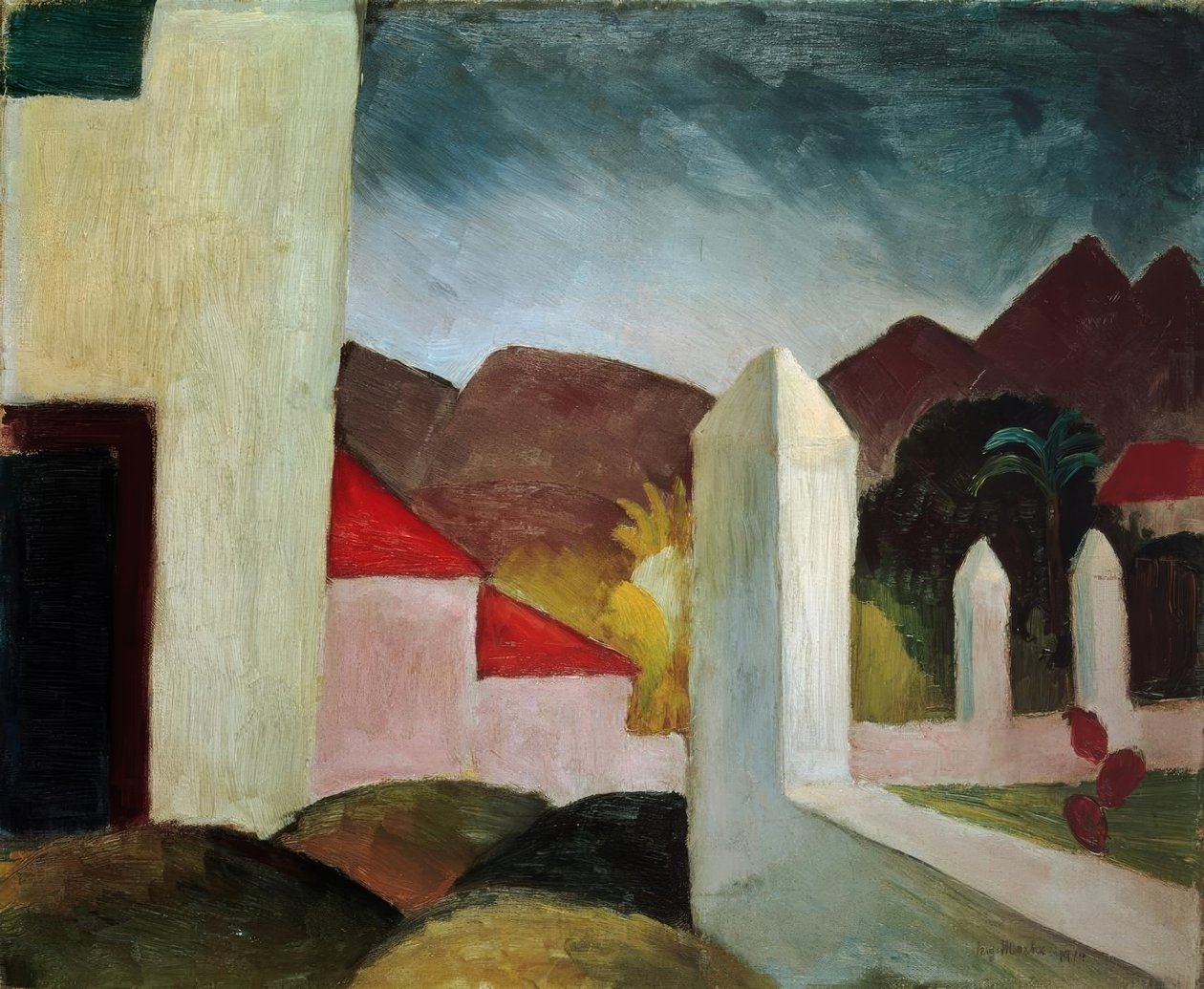 Tunéziai táj alkotó: August Macke