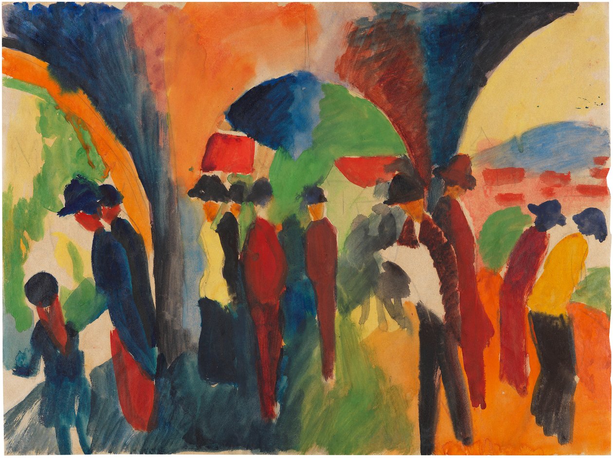 Thun Árkádok alatt, 1913. alkotó: August Macke